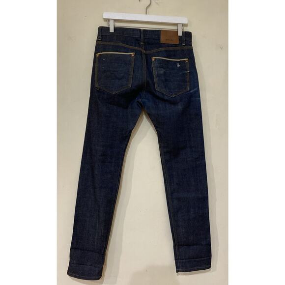 WESC Eddy Selvedge Straight Jeans Men Blue Distressed Size 30x32 - Picture 3 of 8